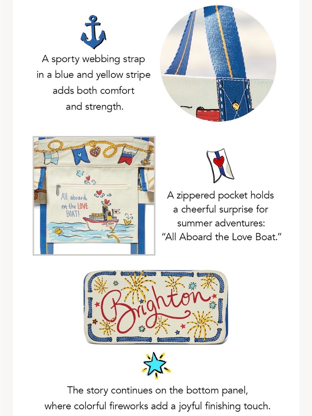 Brighton Striped Love Can as Tote - NWT - Picture 5 of 5